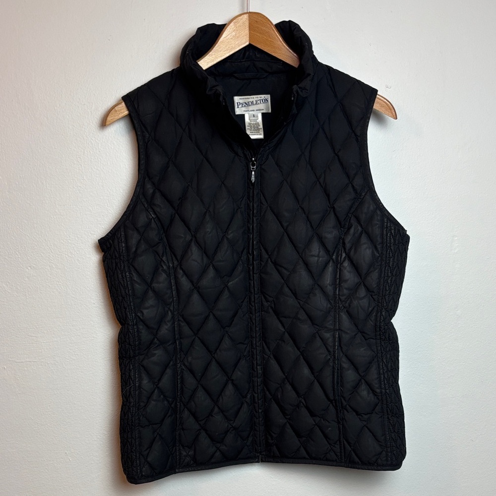 Pendleton‎ Women's Diamond Quilted Black Puffer Vest Small